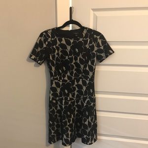 Black and white lace dress